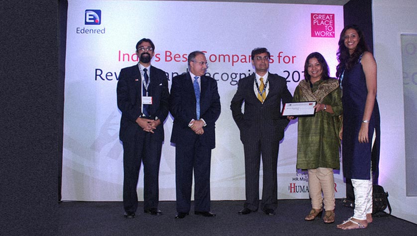 Great Place to WorkÂ® Award for Indiaâ€™s Best Companies Study 2012
