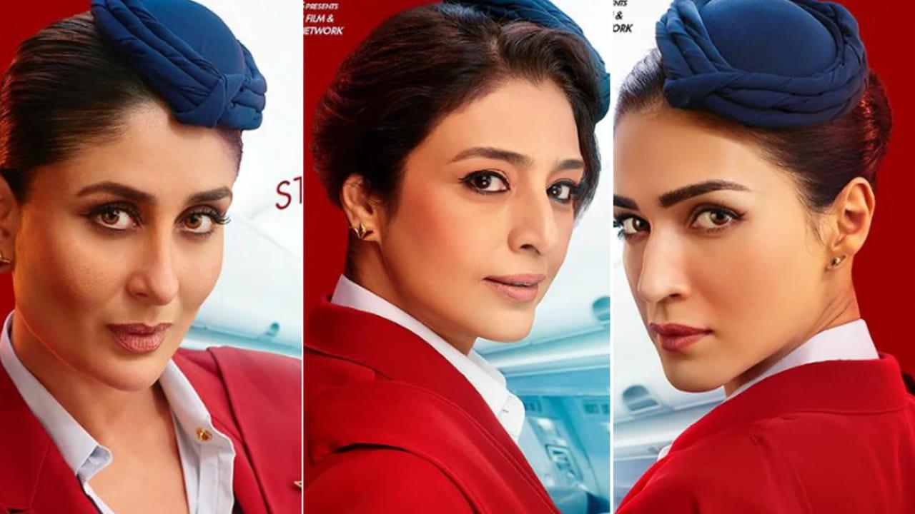 Kareena Kapoor, Tabu, And Kriti Sanon Are Ready To Take Off With Crew ...