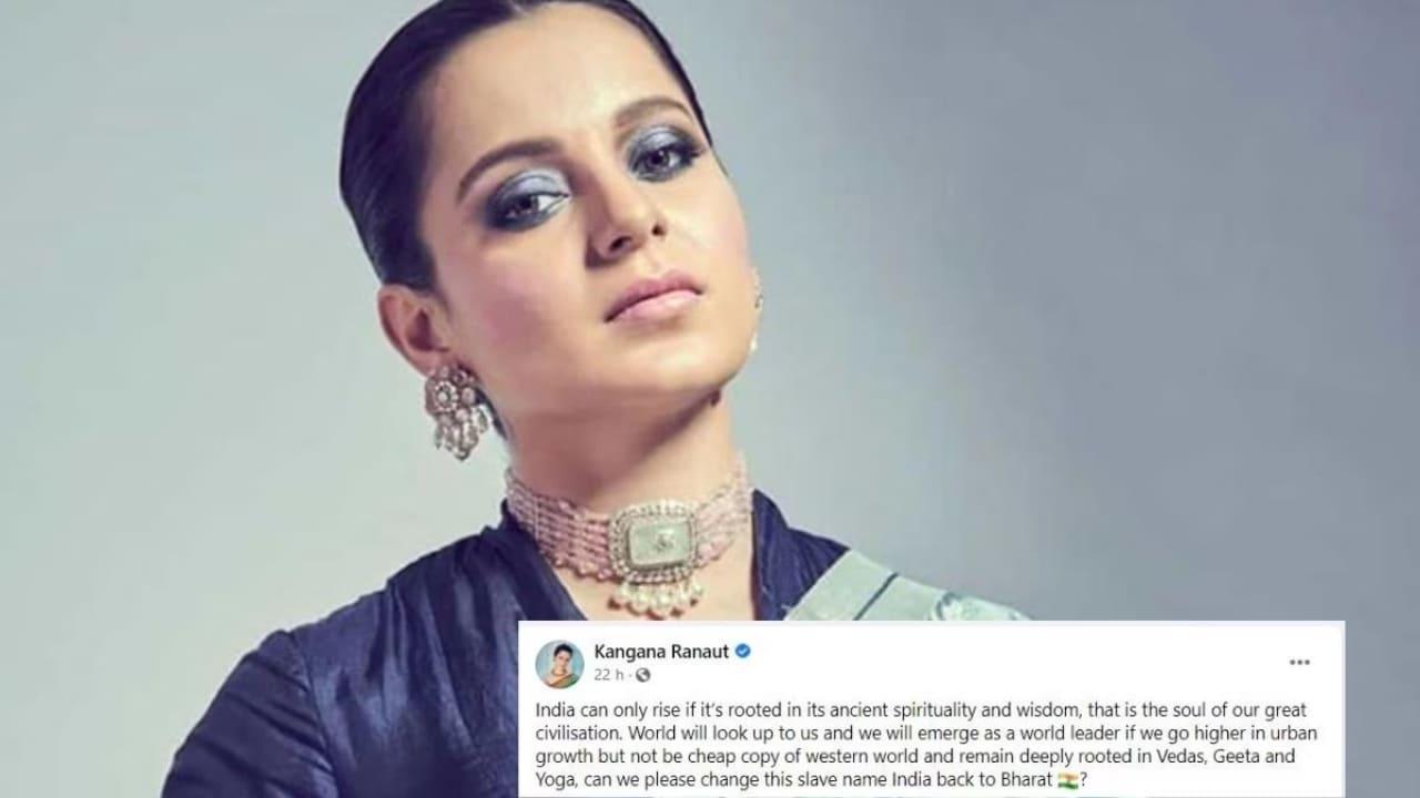 Kangana Ranaut Reacts To Name Change Controversy From India To Bharat ...